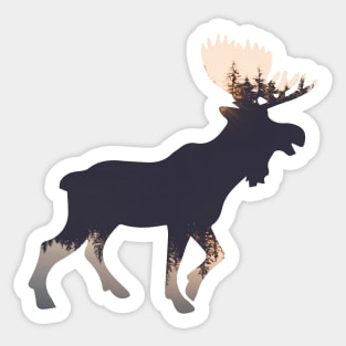 Forest Moose II - Nature Design Sticker